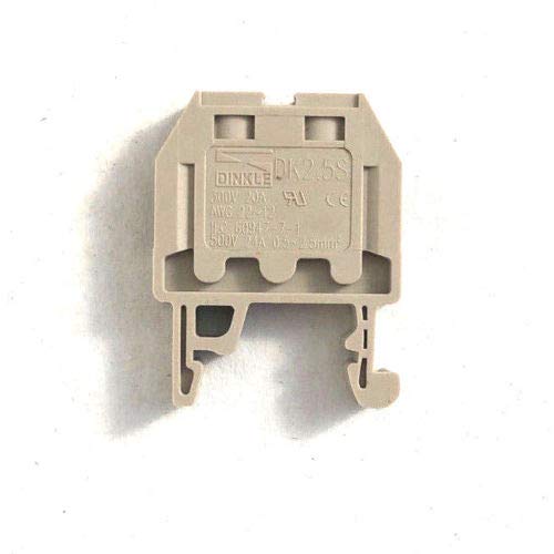 Dinkle DK16N DIN Rail Terminal Block Screw Type UL 600V 100A 3-14AWG
