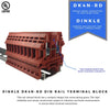 Dinkle DK4N-RD DIN Rail Terminal Block, Screw Type UL 600V 30A 10-22AWG, Red (Pack of 100)