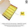 Dinkle - B01N0ER71T Yellow DK2.5N-YW DIN Rail Terminal Block Screw Type UL 600V 20A 12-22AWG, Pack of 100