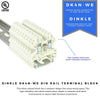 ICI Dinkle White DK4N-WE DIN Rail Terminal Block Screw Type UL 600V 30A 10-22AWG, Pack of 100