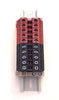 Dinkle Assembly DK6N Red/Black 10 Gang Box Connector DIN Rail Terminal Blocks, 8-20 AWG, 50 Amp, 600 Volt Separate Circuits