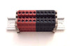 Dinkle Assembly DK6N Red/Black 10 Gang Box Connector DIN Rail Terminal Blocks, 8-20 AWG, 50 Amp, 600 Volt Separate Circuits