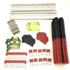 Dinkle - DIN Rail Block Kit #3 Red/Black Red/Black DIN Rail Terminal Block Kit 20 DK6N 8 AWG Gauge 50A 600V Ground DK6N-PE Jumper DSS6N-02P DSS6N-10P End Covers End Brackets